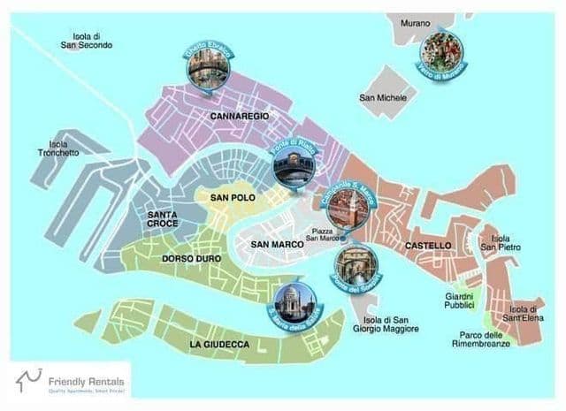 Mapa do distrito de Veneza