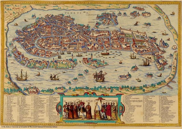 Mapa antigo de Veneza